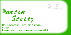 martin steitz business card